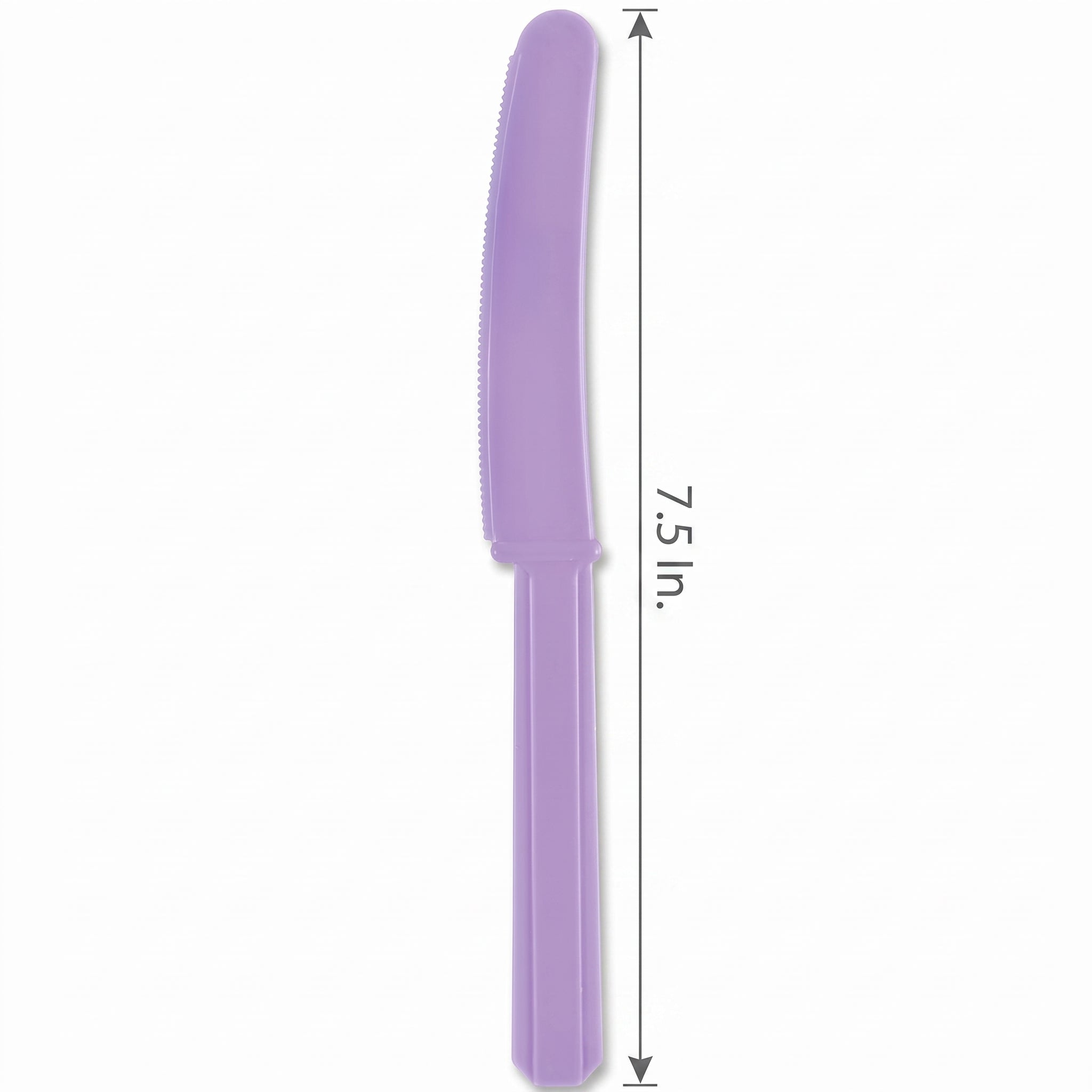 Lavender Plastic Economy Knives - 7.5 in.