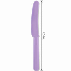 Lavender Plastic Economy Knives - 7.5 in.