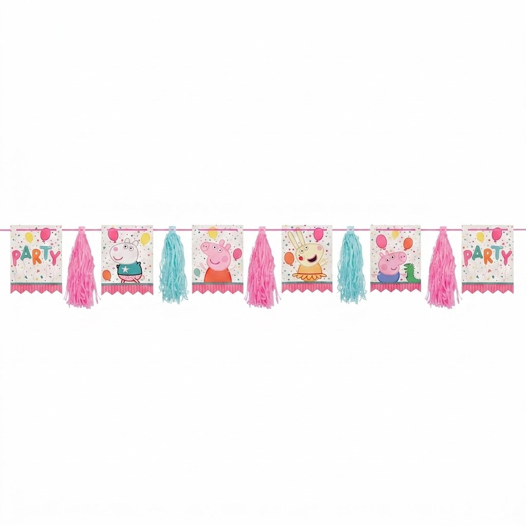 Peppa Pig Confetti Tassel Garland Decoration for Kids
