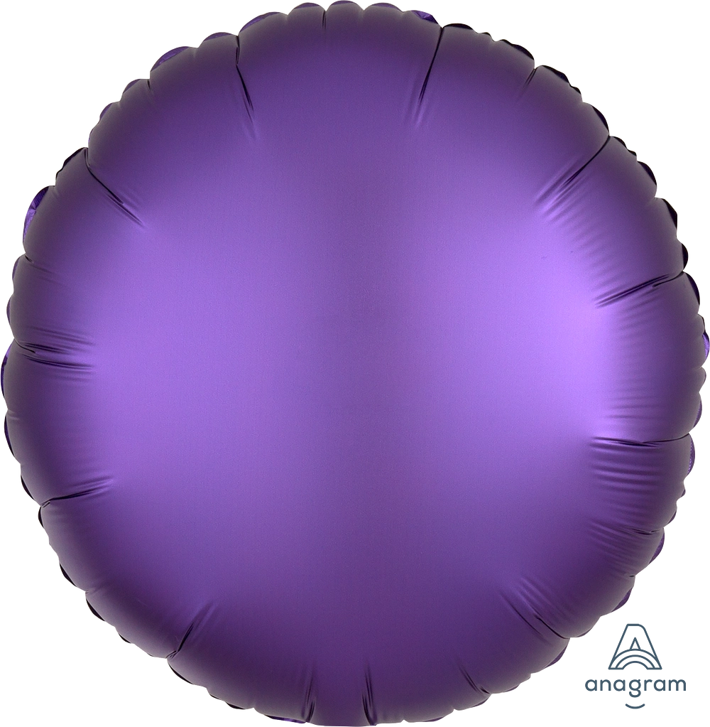 Royal Purple Satin Foil Circle Balloon