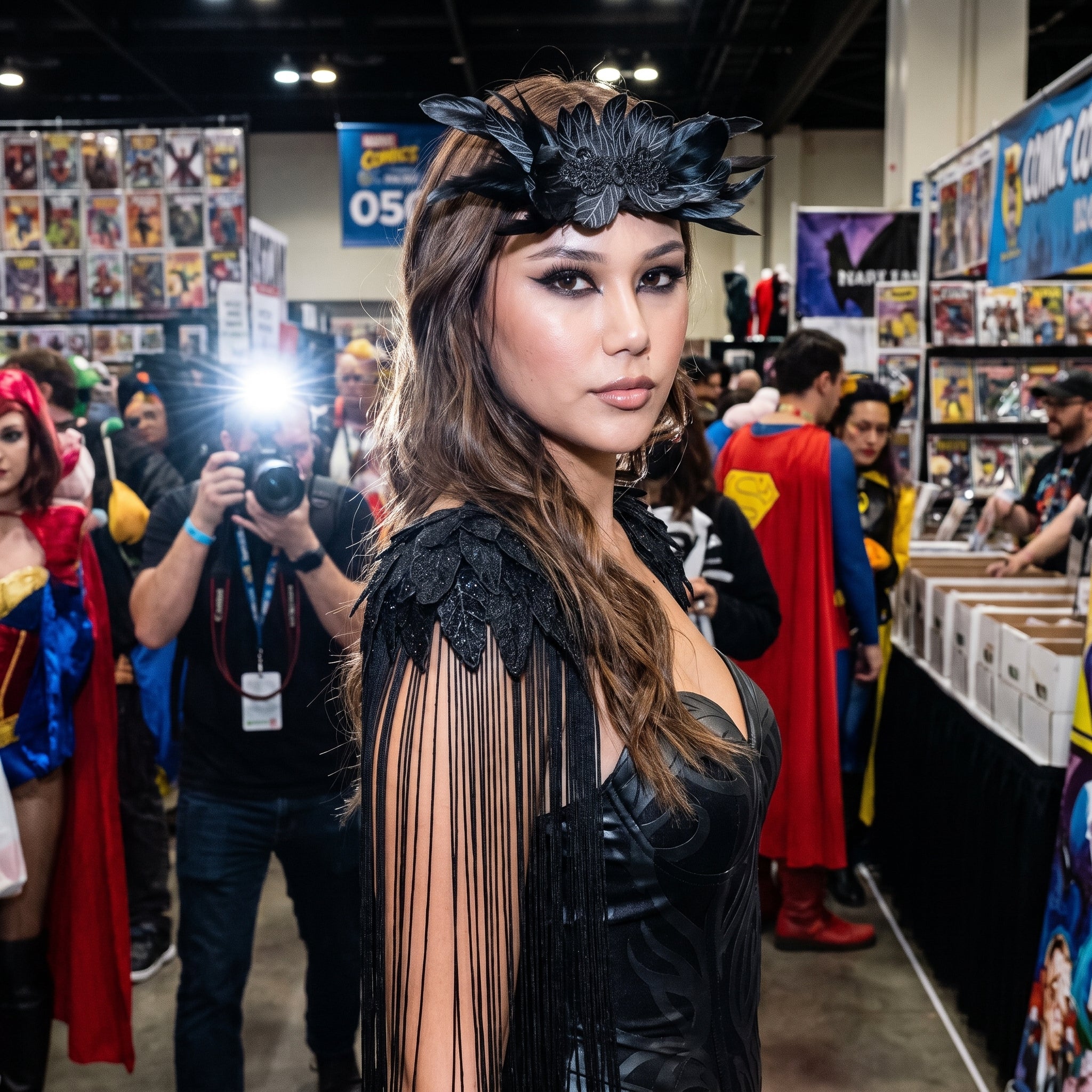 Dark Angel Feathered Headpiece