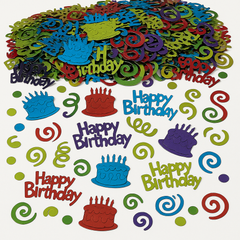 Multicolor ‚ÄúHappy Birthday‚Äù Foil Confetti for Party Fun