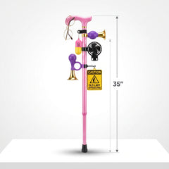 Over the Hill "Old Lady Approaching" Novelty Cane with Fun Accessories
