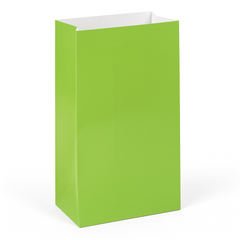 Glossy Kiwi Green Mini Treat Bags - 12 Pack