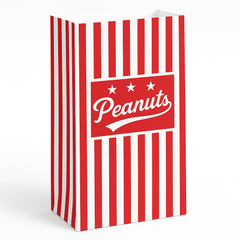 Red & White Striped Peanuts Treat Bags ‚Äì 12 Pack