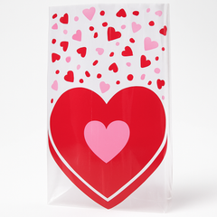 Large Valentine's Day Heart Cello Gift Bags