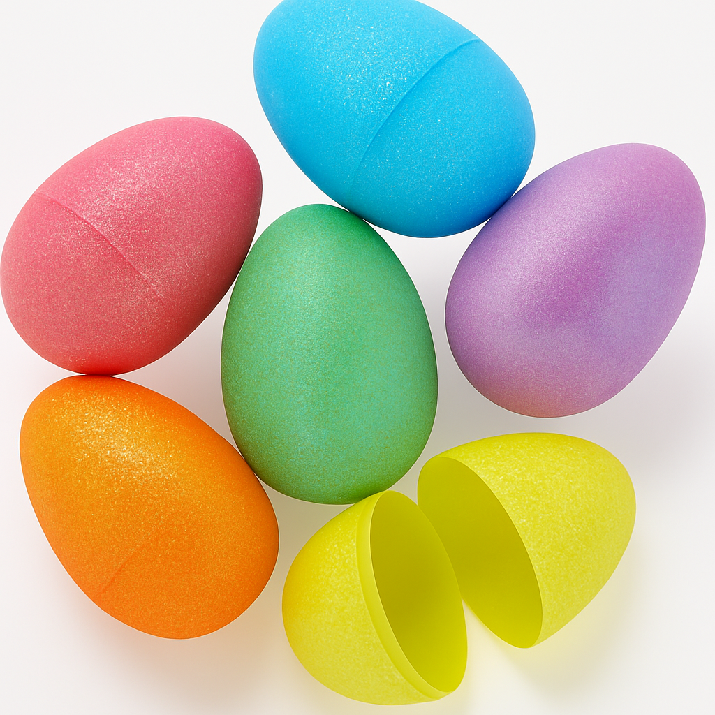 Glitter Multicolour Fillable Easter Eggs ‚Äì 6 Pack