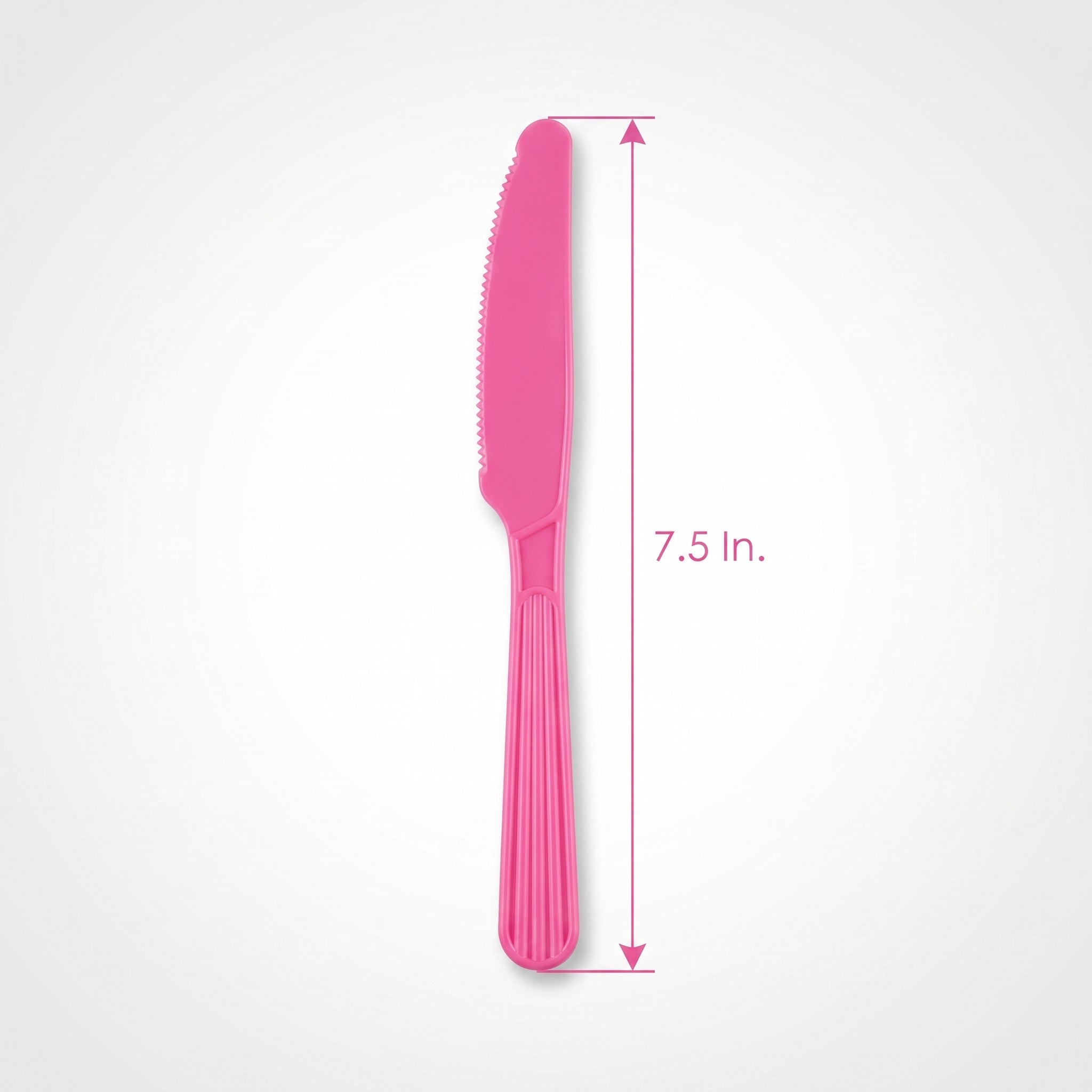 Bright Pink Plastic Knives - Economy Pack - 7.5 in.