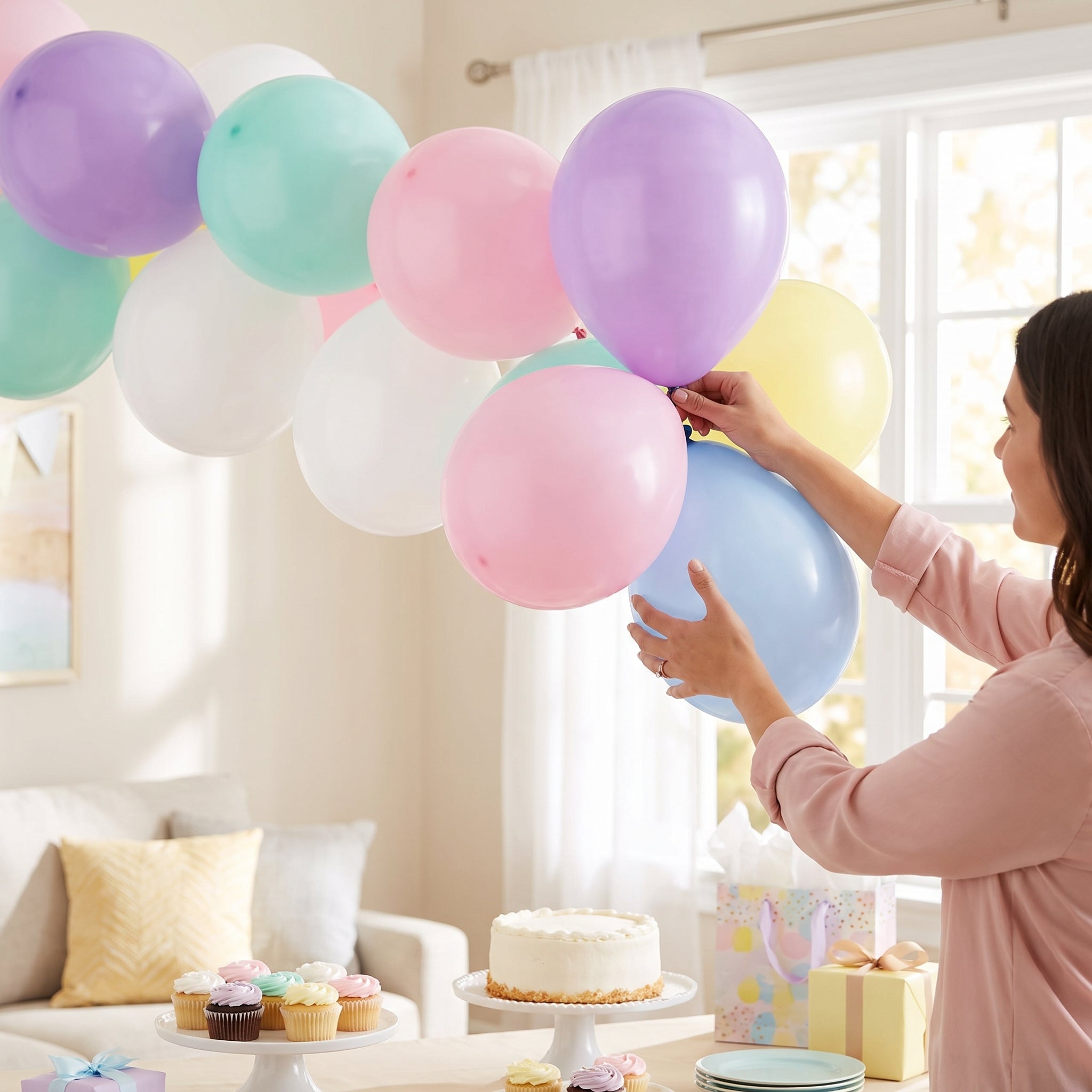 12" Pastel Assorted Latex Balloons - 15 Count