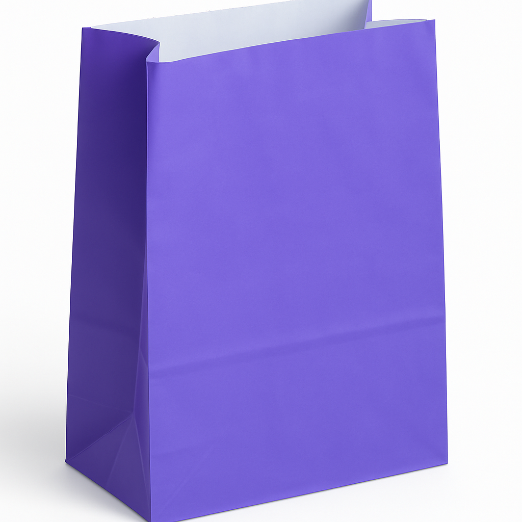 Purple Paper Treat Bags - 12 Pack