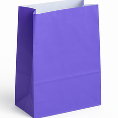 Purple Paper Treat Bags - 12 Pack