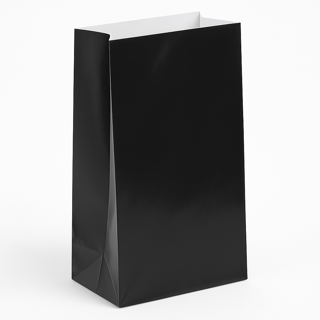 Black Paper Treat Bags - 12 Pack