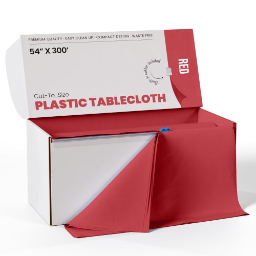 Class 101 -54 In. x 300 Ft. Cut To Size Table Roll | Red