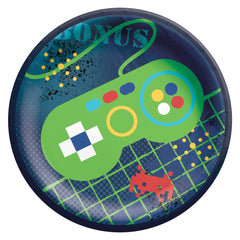 PMA - Gamer Party 6.75" Round Paper Plates - 8 Count