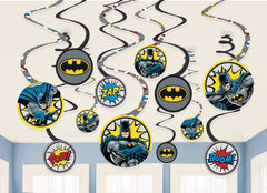 PMA - Batman Heroes Unite Swirl Decorations for Kids' Birthday Parties