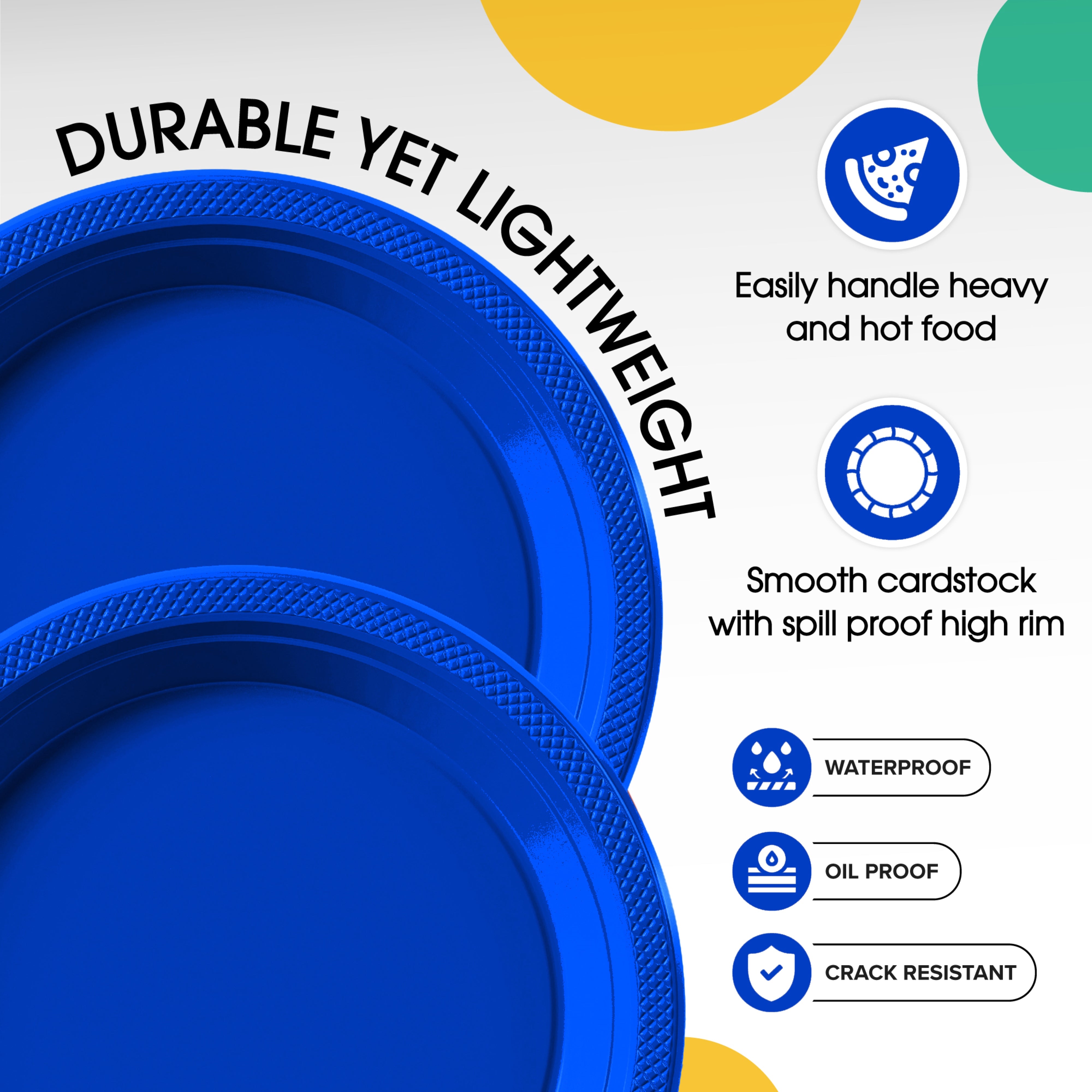 PMA - 7 In. Dark Blue Plastic Plates | 50 Count