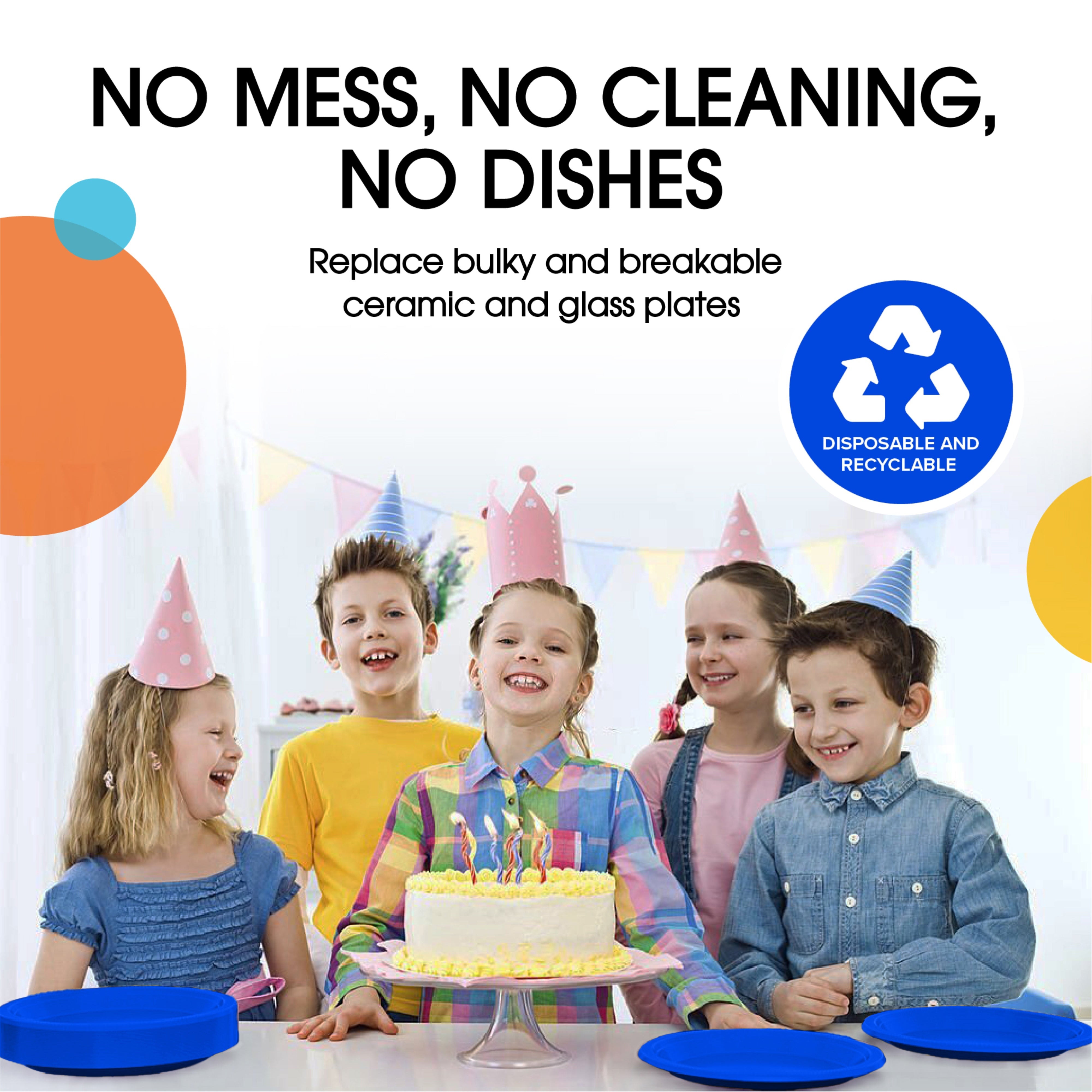 PMA - 7 In. Dark Blue Plastic Plates | 50 Count