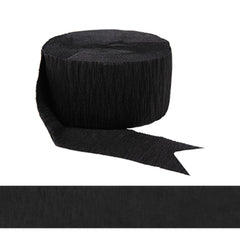 PMA - Classic Black Crepe Paper Streamer - 81 Feet