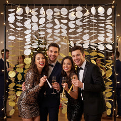 Gold Tissue Circle Backdrop Decoration