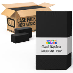 Black Guest Towel Napkins | 600 Count