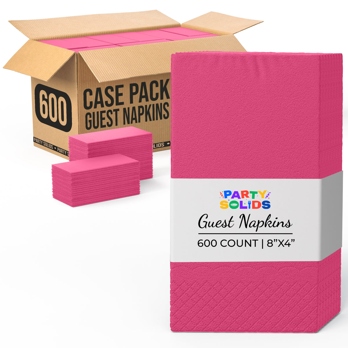 Cerise Guest Towel Napkins | 600 Count