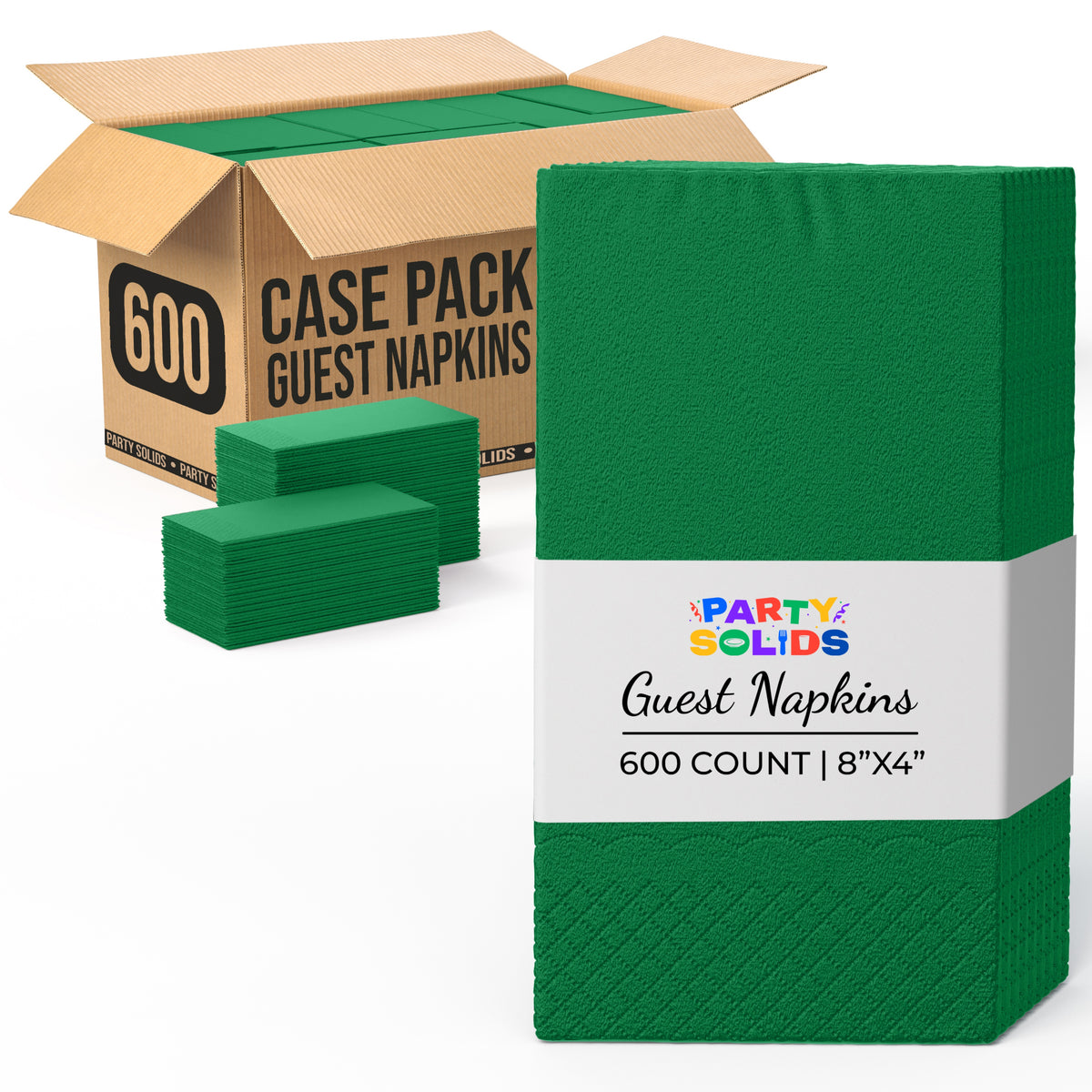 Emerald Green Guest Towel Napkins | 600 Count