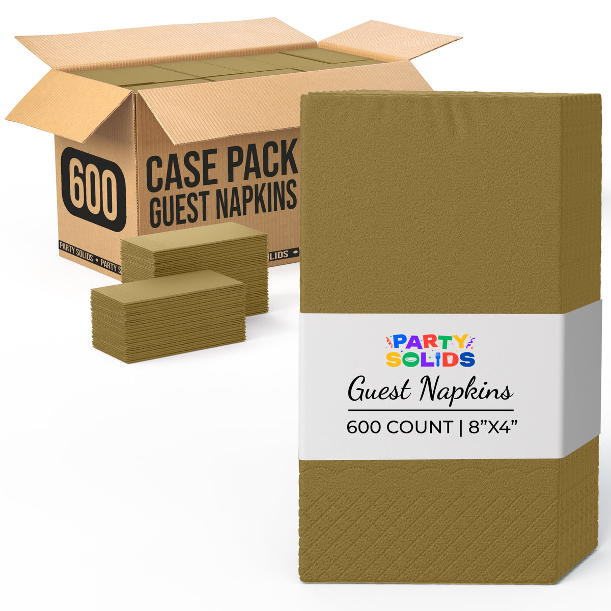 Gold Guest Towel Napkins | 600 Count