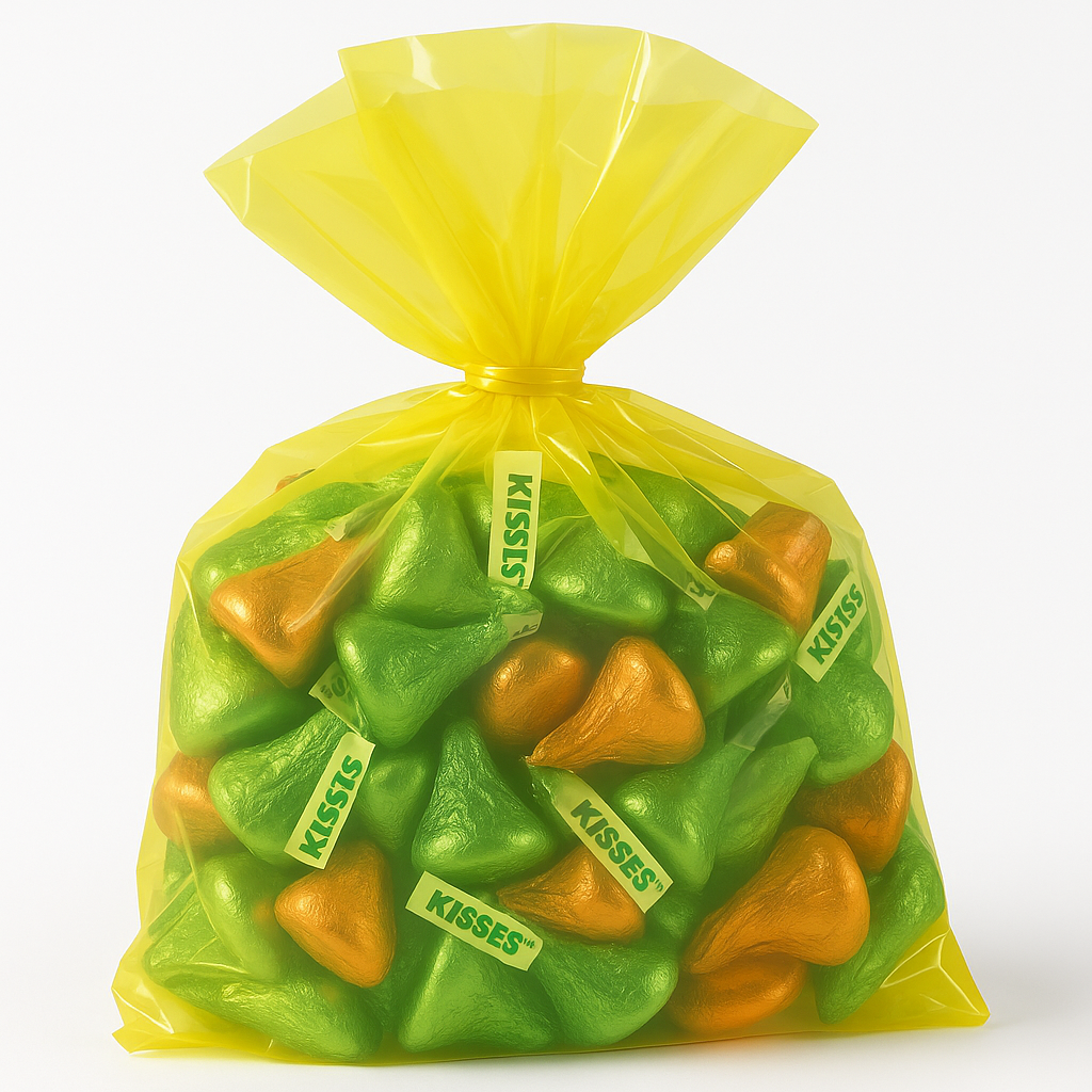 Sunshine Yellow Small Plastic Treat Bags, 25-Pack