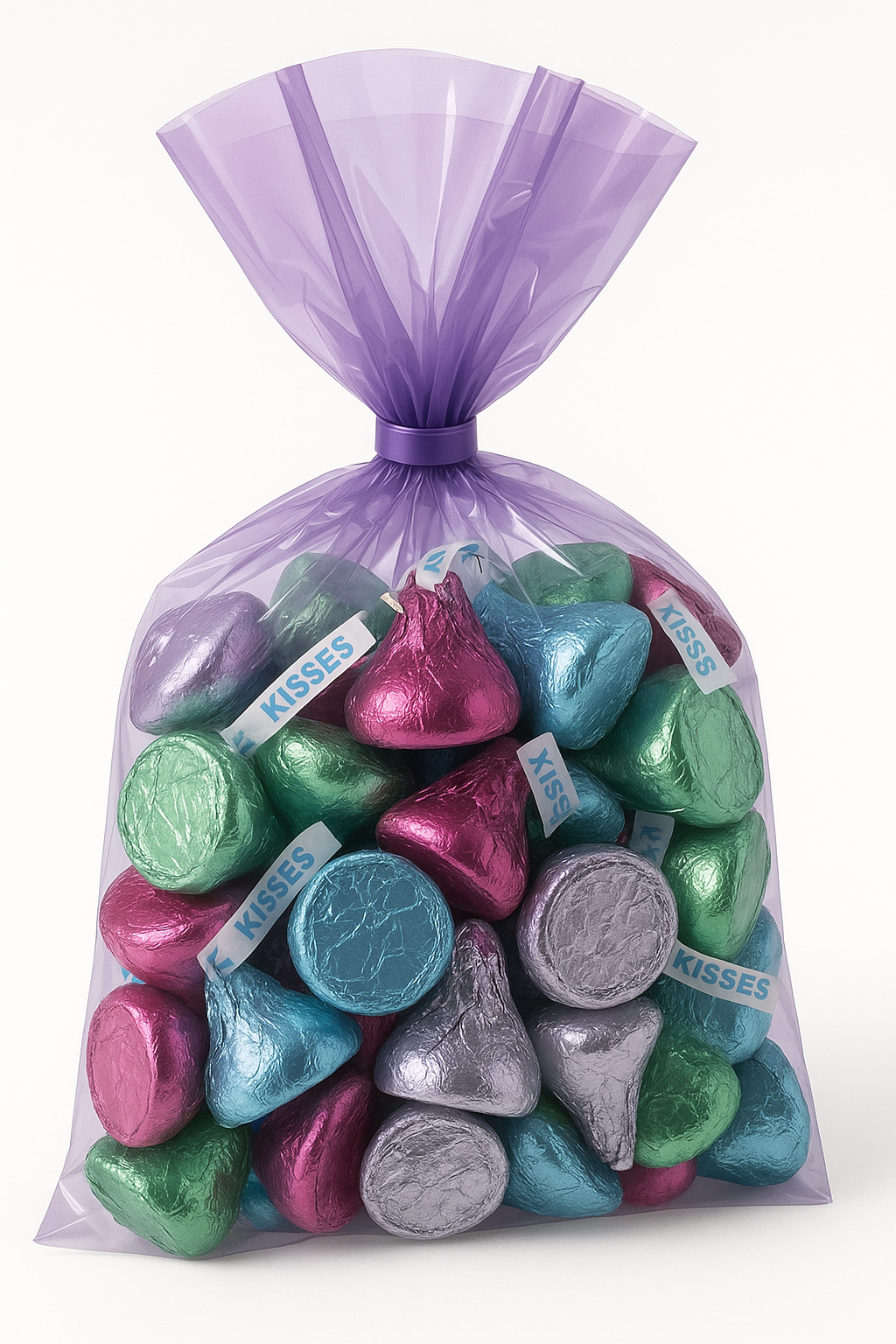 Purple Small Plastic Party Treat Bags - 25 Pack