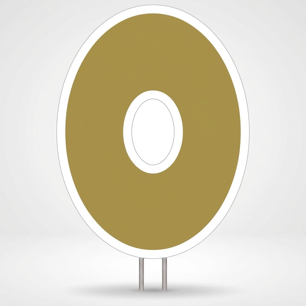 Gold Number 0 Yard Sign for Celebrations