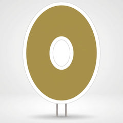 Gold Number 0 Yard Sign for Celebrations