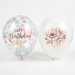 Free Spirit Confetti Latex Balloons - Baby's First Birthday