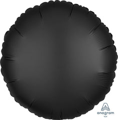 Satin Luxe Onyx Black Circle Foil Balloon - 18"
