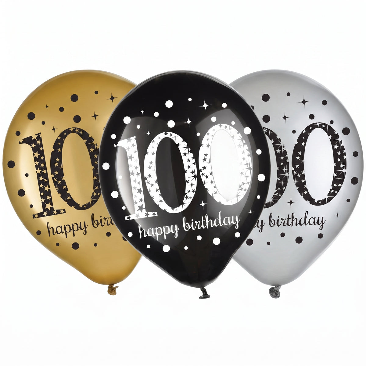 Sparkling Celebration 100th Birthday Latex Balloons