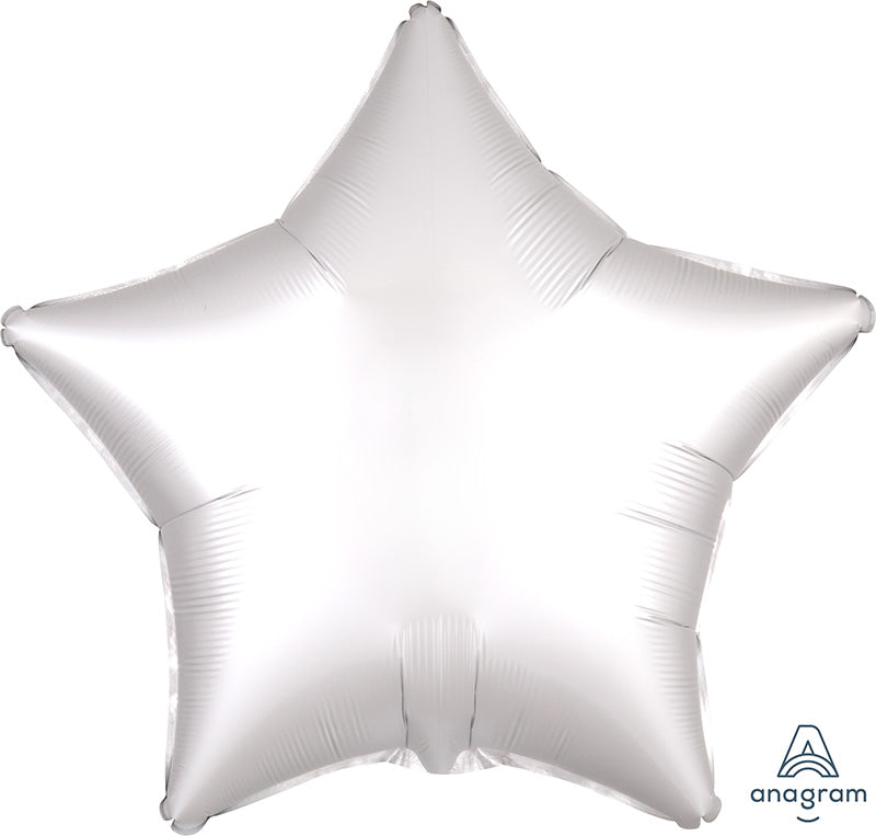 Satin Luxe White Star Foil Balloon - 19"