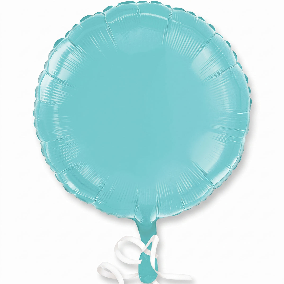 Caribbean Blue Metallic Foil Balloon - 18 Inch Round