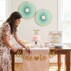 Mint & Gold Wedding Buffet Table Decorating Kit - 23 Pieces