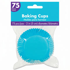 Caribbean Blue Baking Cups - 75 Pack