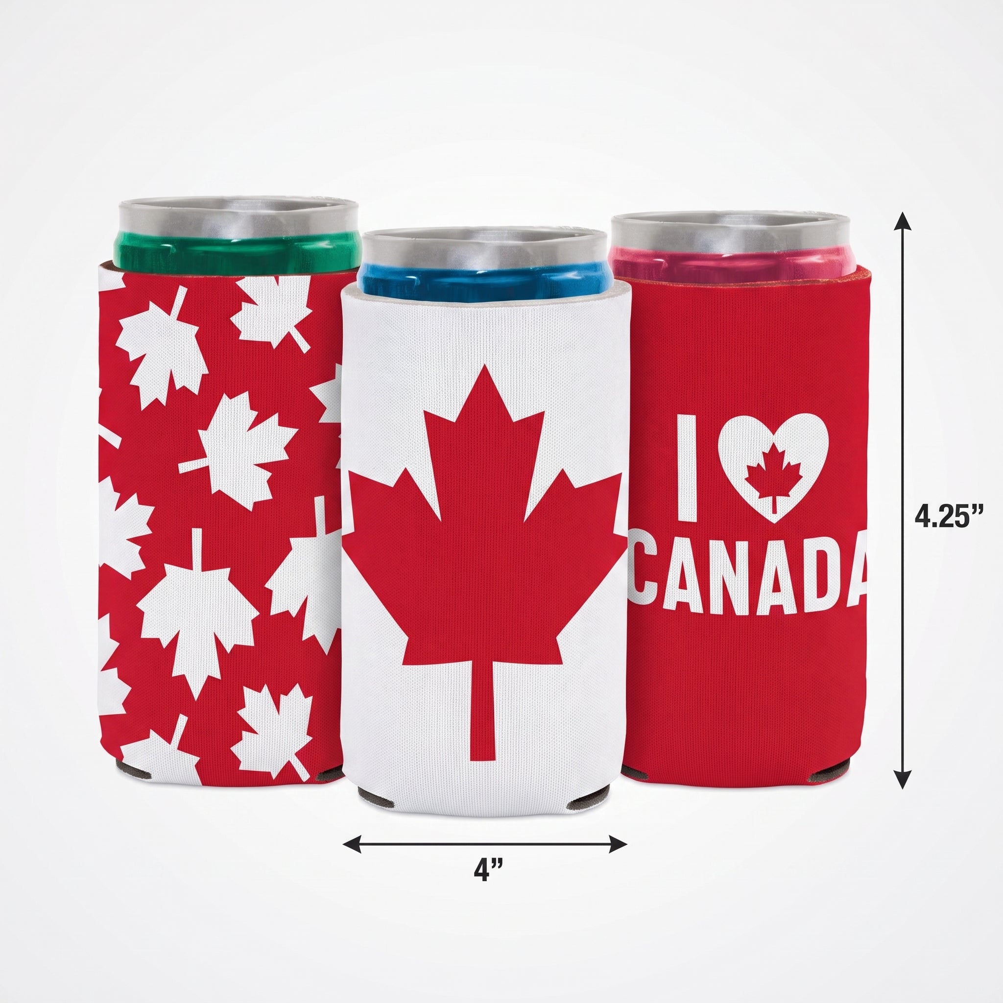 Canada Day Drink Cover Sleeves - Assorted Designs (3-Pack)