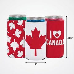 Canada Day Drink Cover Sleeves - Assorted Designs (3-Pack)