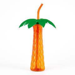 Jumbo Palm Tree Plastic Cup with Straw - 22 oz