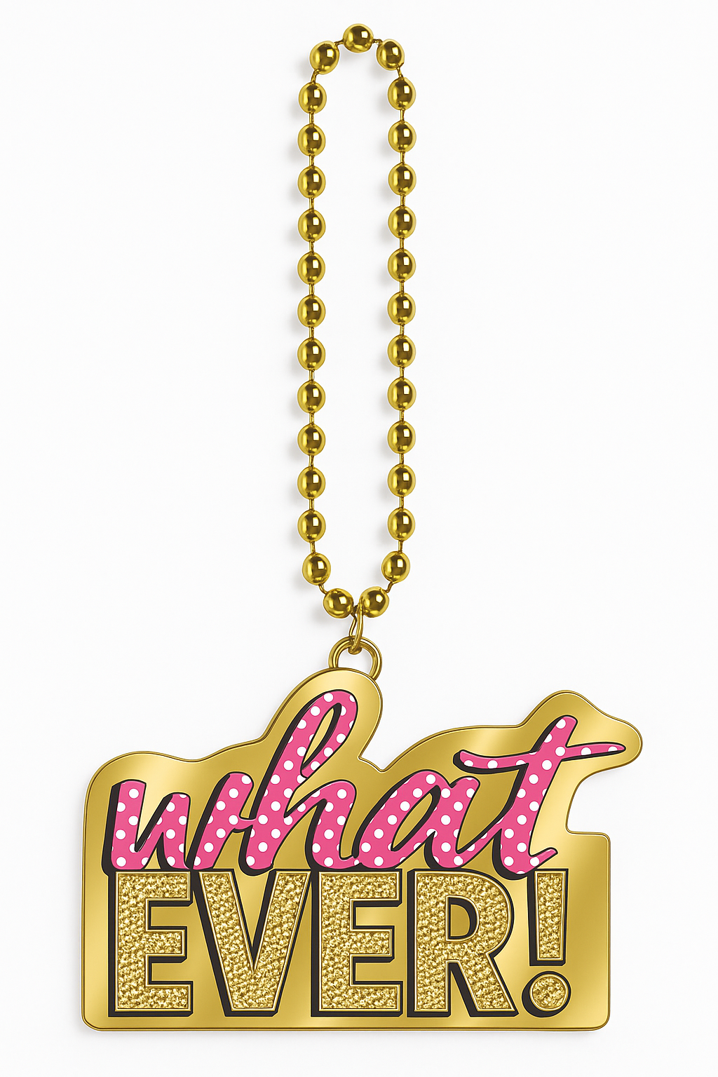 Awesome 80s "Whatever!" Bead Necklace