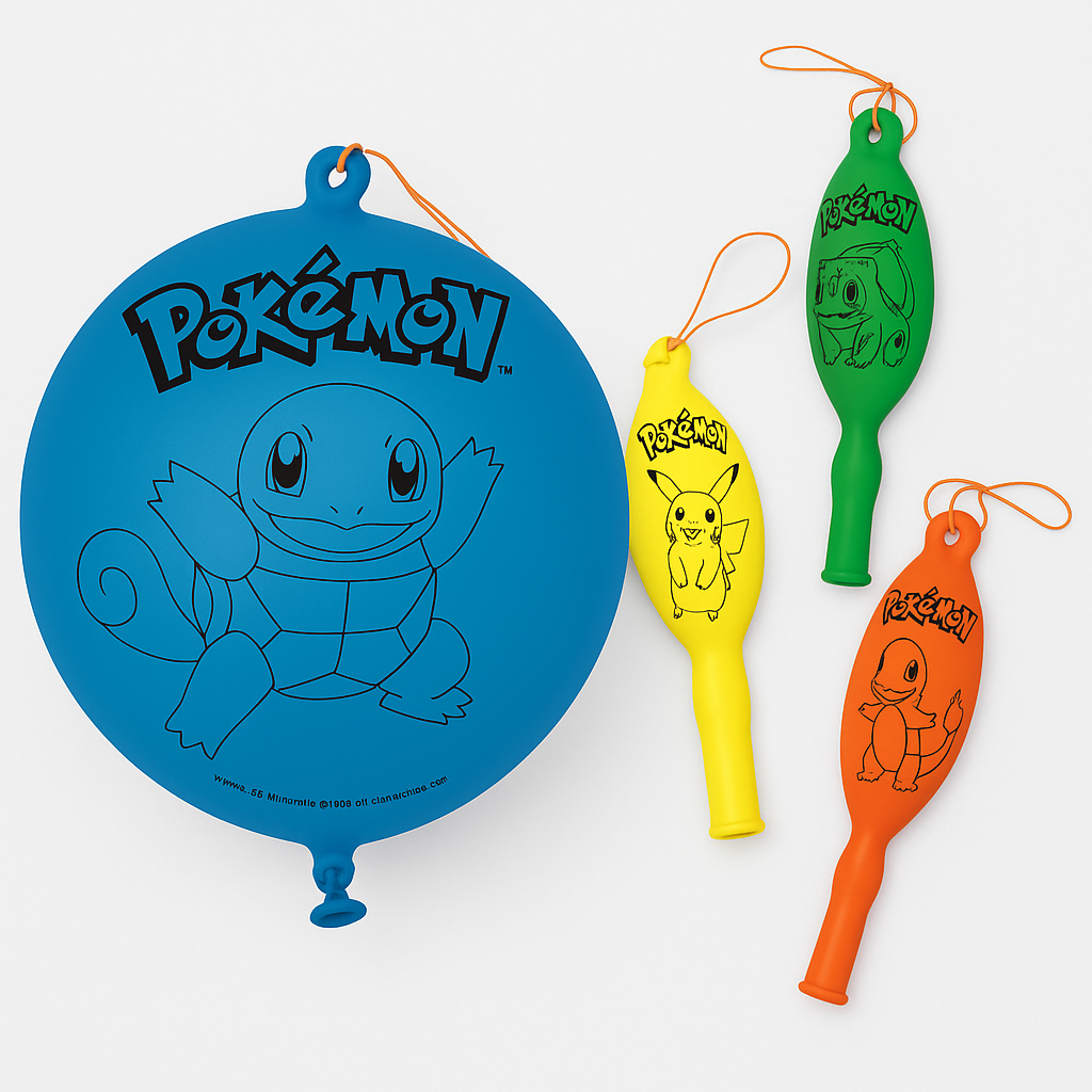 Pokemon Punch Balloons Pack, 16-Inch, Set of 4