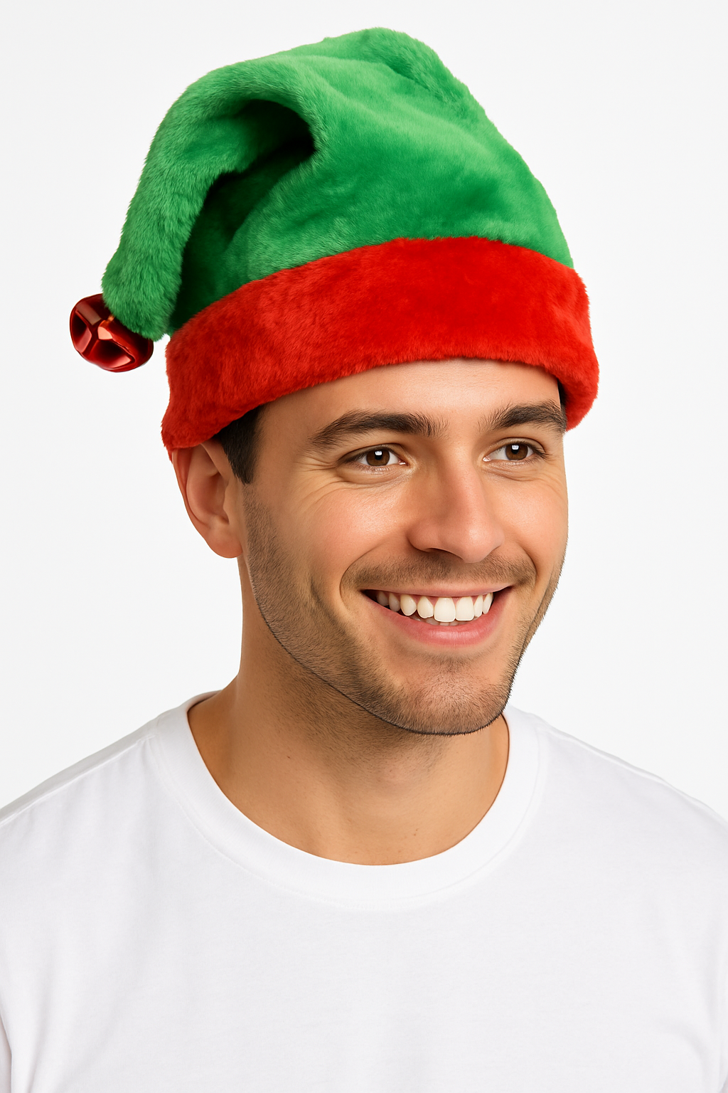 Festive Plush Elf Hat for Adults