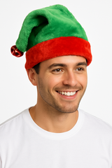 Festive Plush Elf Hat for Adults