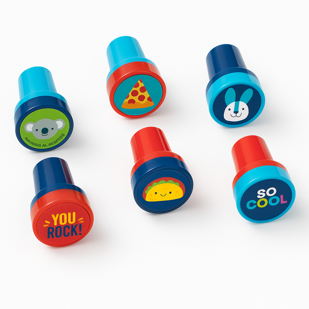 "So Cool" Self-Inking Stampers - 12-Pack for Kids' Parties