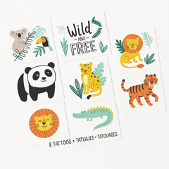 Get Wild Jungle Animals Temporary Tattoos - 8-Pack