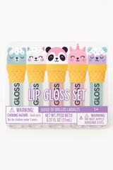 Sweet Animal Glitter Lip Gloss Set ‚Äì 5 Pack