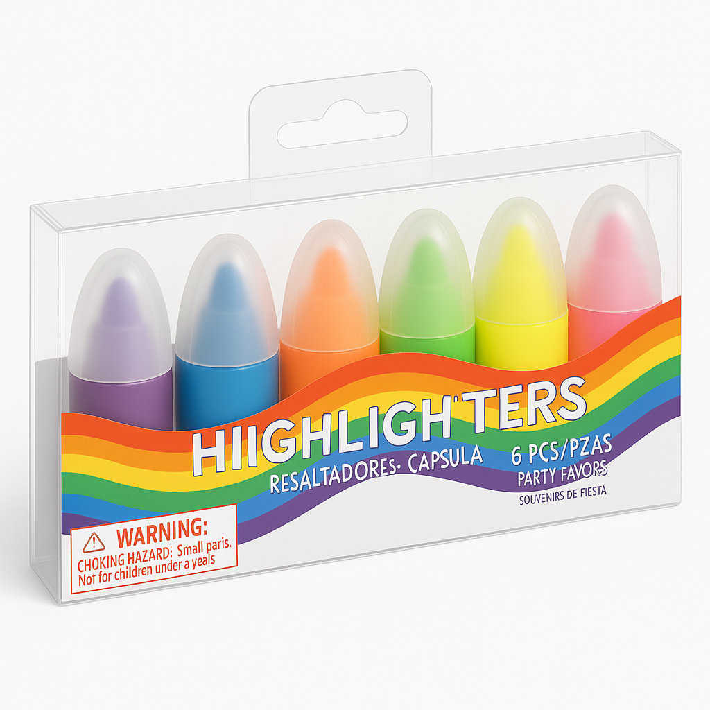 Vibrant Highlighter Marker Set - Perfect Party Favor for Kids