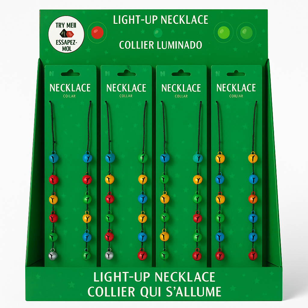 Christmas Light-Up Jingle Bell Necklace